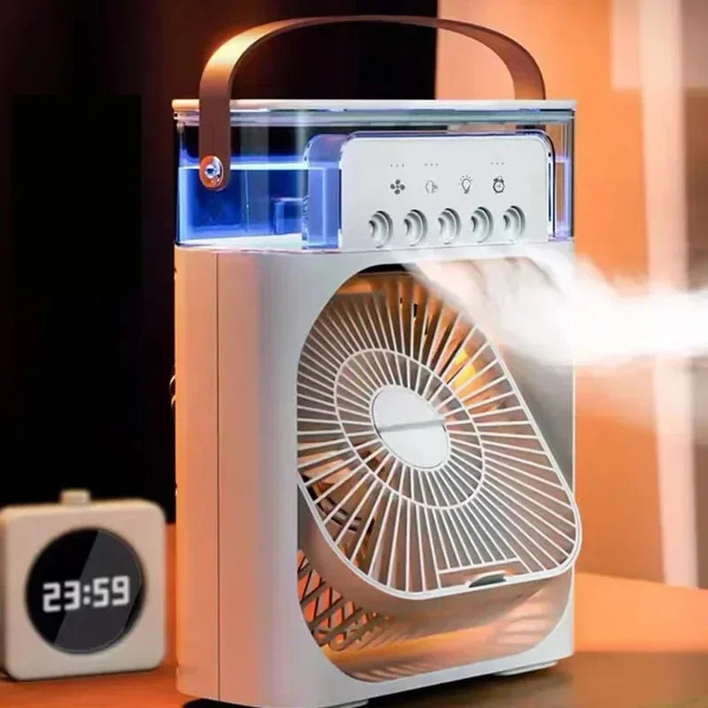 3 in 1 Fan Air Conditioner Household Small Air Cooler LED Night Light Portable Air Adjustment Fan Office Home Fan New